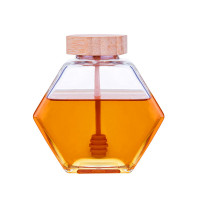 380ML Hexagonal Glass Honey Jar