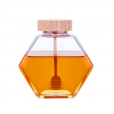 100ML Hexagonal Glass Honey Jar